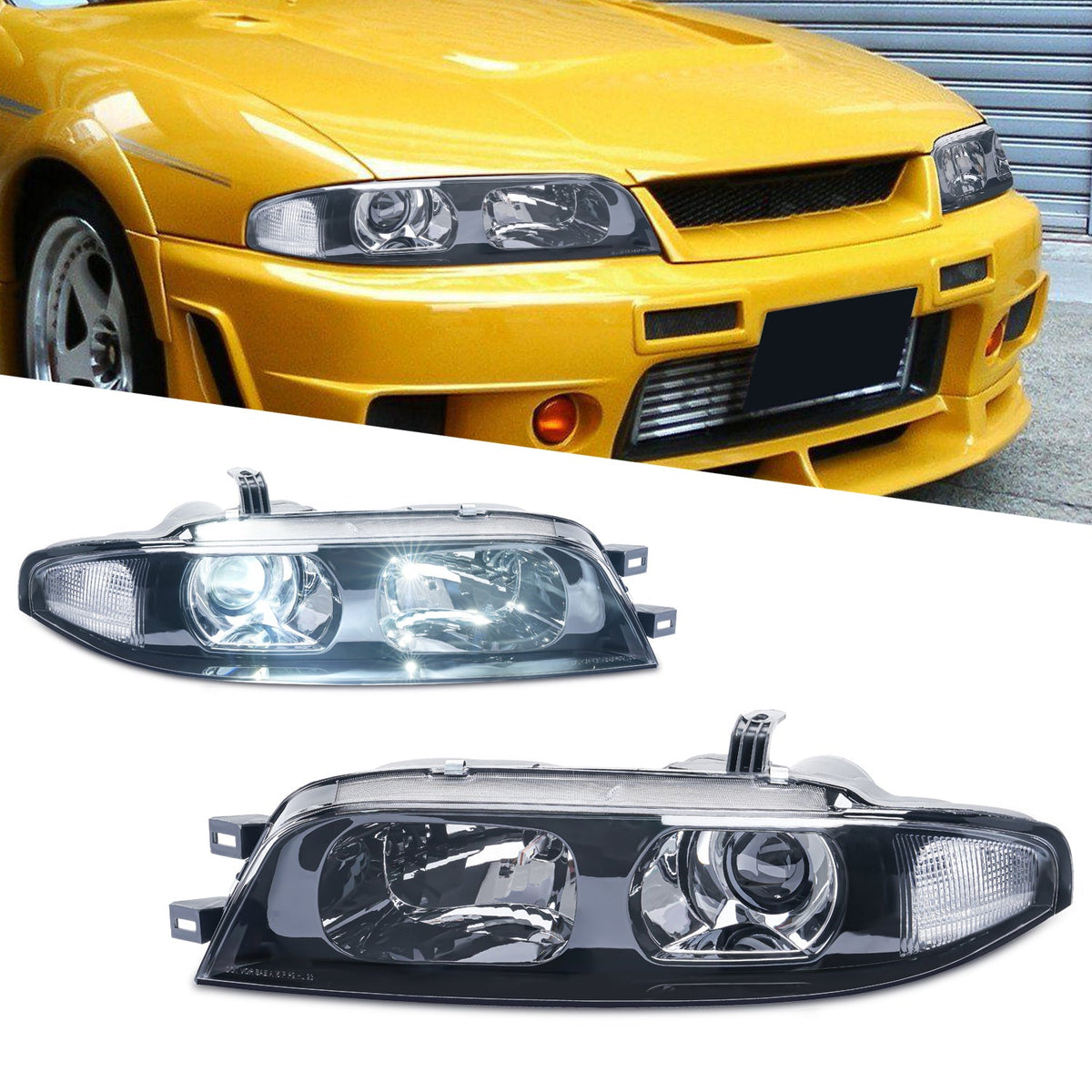 Nissan Skyline R33 GT-R LED Headlights – Plug & Play (1995–1998)