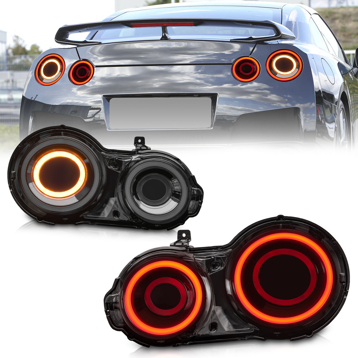 Nissan GT-R R35 LED Tail Lights – Startup Animation (2007–2023)