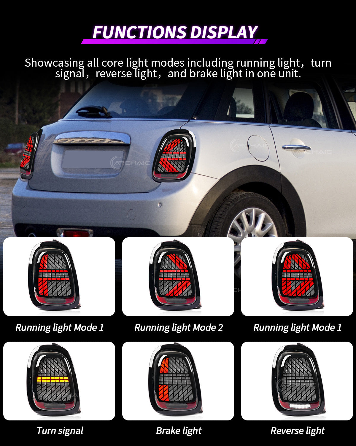 Mini Cooper F55 F56 F57 LED Tail Lights – Sequential Turn (2014–2024)