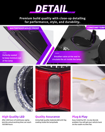 Mazda Miata NC RGB LED Tail Lights (2005–2015) – E-Mark Certified, Upgraded Reflector