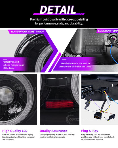 Full LED RGB Tail Lights for Mazda Miata NA (Light Smoke)