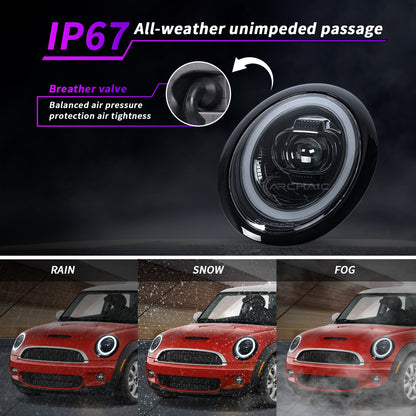 Faros proyectores LED Mini Cooper R50 R52 R53 – Giro secuencial (2001–2007)