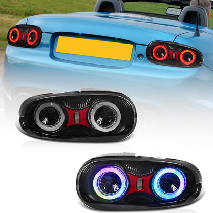 Mazda Miata NC RGB LED Tail Lights (2005–2015) – E-Mark Certified, Upgraded Reflector