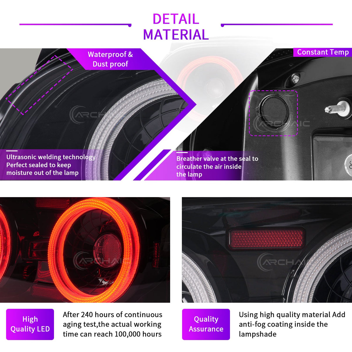 E-Mark Certified LED Tail Lights for Mazda MX-5 Miata NB (1998–2005)