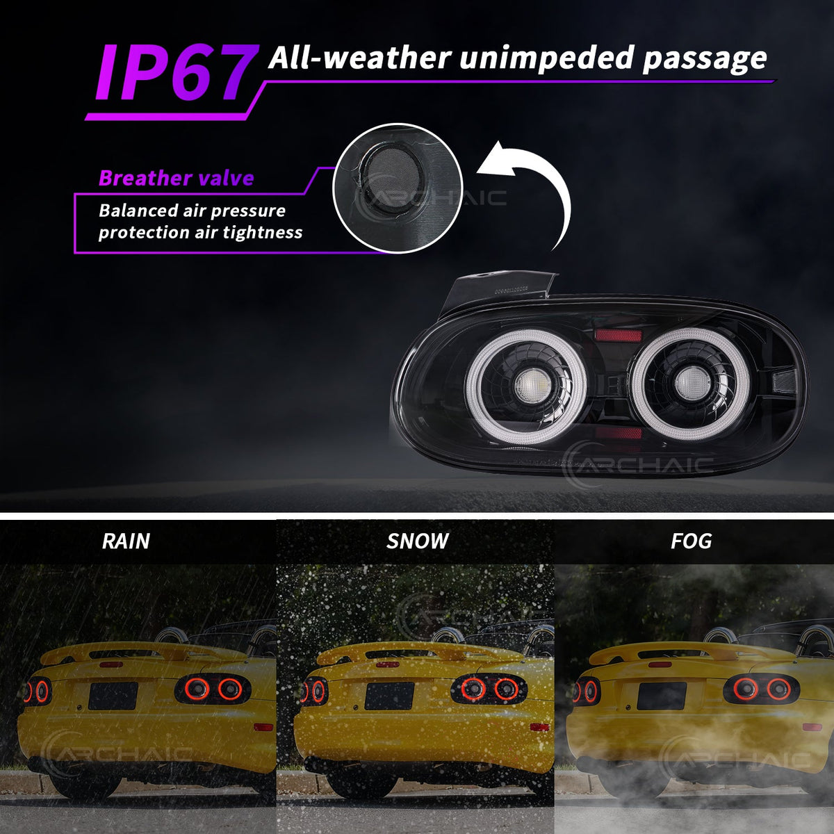 E-Mark Certified LED Tail Lights for Mazda MX-5 Miata NB (1998–2005)