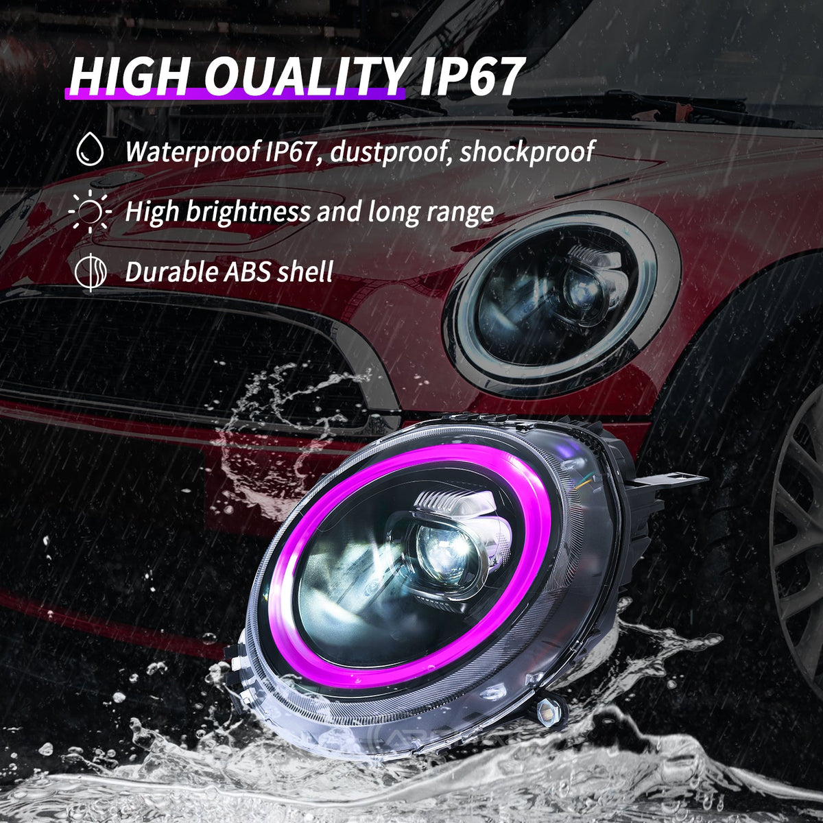 Mini Cooper R56 R57 R58 R59 LED Headlights 2007–2013 | RGB Start-Up Animation