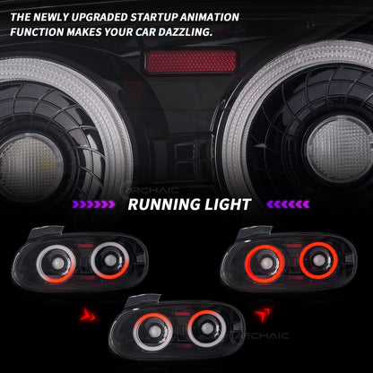 E-Mark Certified LED Tail Lights for Mazda MX-5 Miata NB (1998–2005)