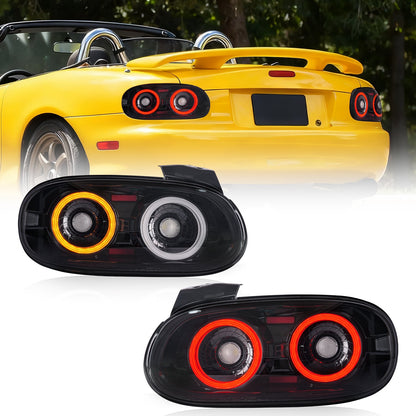 E-Mark Certified LED Tail Lights for Mazda MX-5 Miata NB (1998–2005)