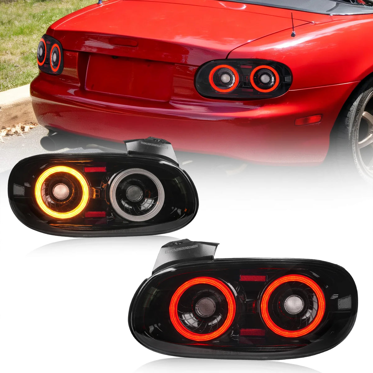 E-Mark Certified LED Tail Lights for Mazda MX-5 Miata NB (1998–2005)